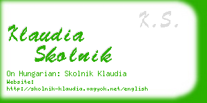 klaudia skolnik business card